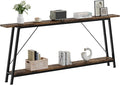 IBUYKE 78.7 Inches Extra Long Sofa Table Behind Couch, Industrial 2-Layer by IBUYKE