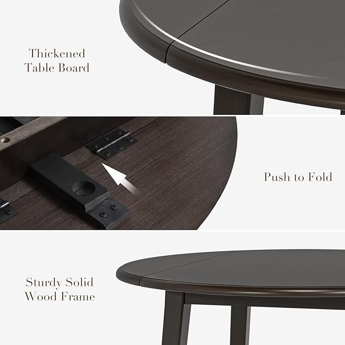 COLAMY 5-Piece Extendable Dining Table Set - Image 4