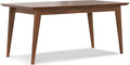 SIMPLIHOME Draper Extendable Dining Table, Solid Wood Walnut Veneer in Walnut by SimpliHome