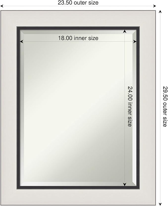 Amanti Art Silver Bathroom Mirror - Image 3