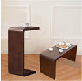 C Shaped End Table, Solid Wood C Side Table by Unknown