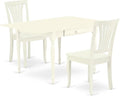 East West Furniture MZAV3-LWH-W 3 Piece Dinette Set by EastWestFurniture