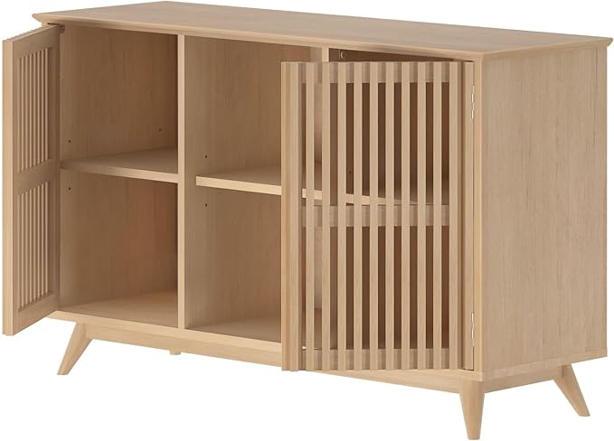 Plank+Beam Mid-Century Modern Wood TV Stand, Solid Wood Entertainment Console - Image 12