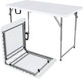 2-PCS 48" W x 24" D x 29.5" H - 4FT White Folding Table Heavy Duty Portable by Unknown