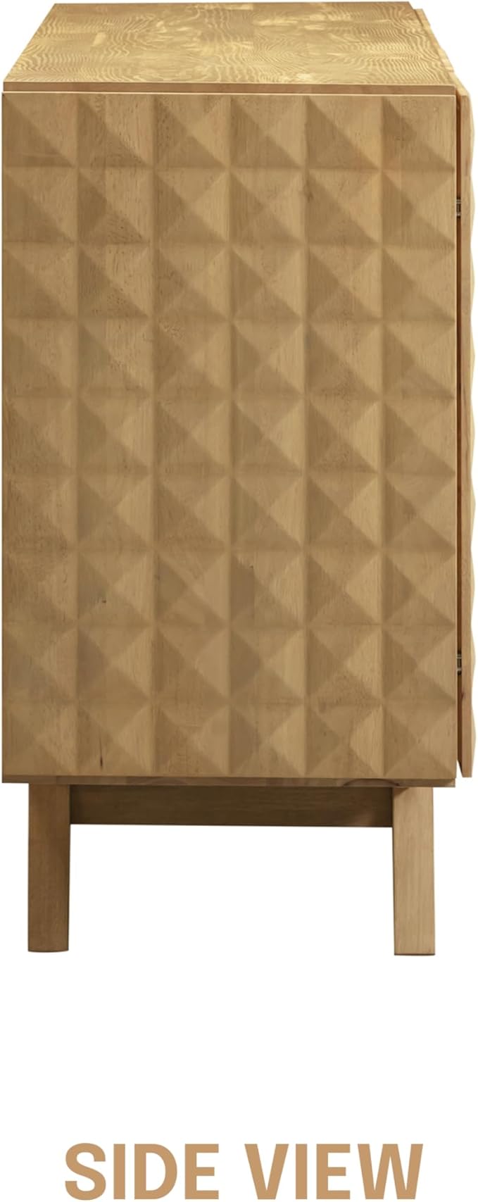 NTC Sapa Mid-Century Modern Solid Wood Sideboard – 4-Door Accent Buffet Cabinet - Image 9