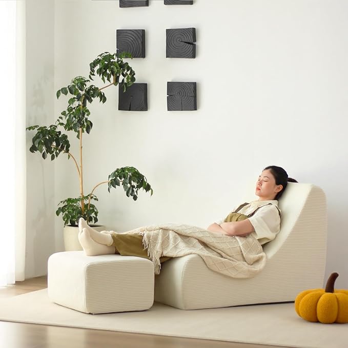 N&V Bean Bag Chair Single Seated Foam Sofa Armless Floor Sofa - Image 4