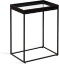 Kate and Laurel Lonsdale Modern Glass Narrow End Table; 18 x 12 x 24; Clear by KateandLaurel
