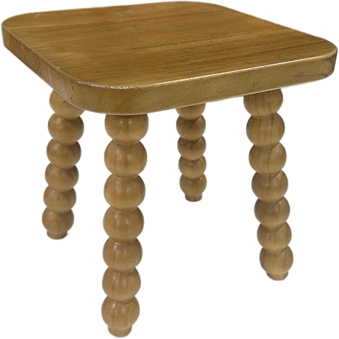 Solid Wooden Footstool 9.3 Inch by Unknown