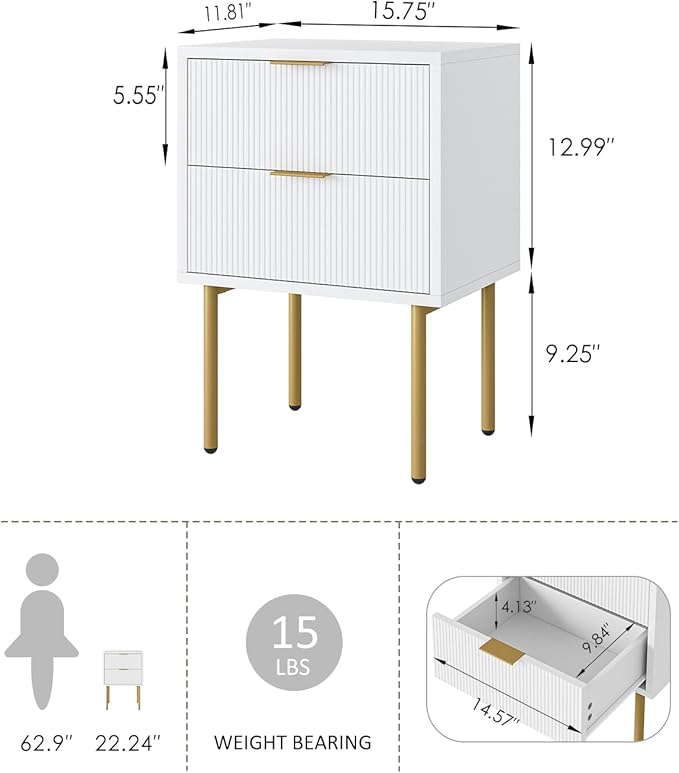 Nightstand, Morden Bedside Table - Image 2