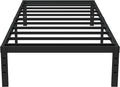 Twin Bed Frame No Box Spring Needed, 14 Inch Heavy Duty Metal Platform Bed by Upcanso