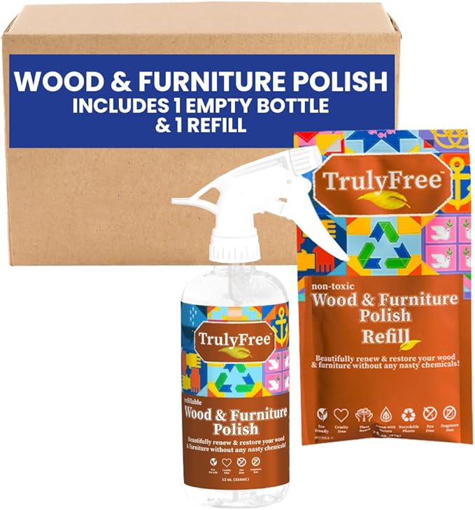 Natural Wood Cleaner & Furniture Polish by TrulyFreeHome