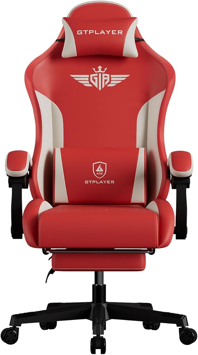 GTPLAYER Gaming Chair with Footrest, Big and Tall Game Chair High Back Computer by GTPLAYER