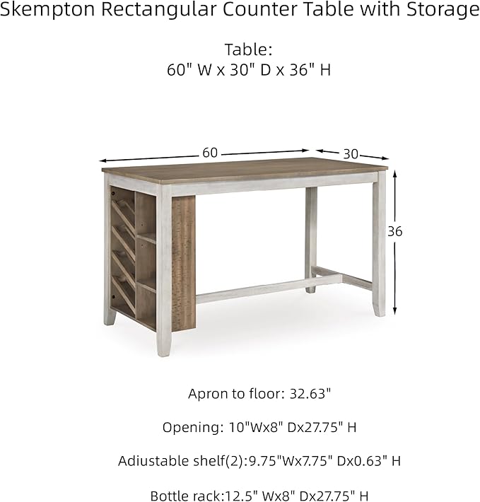 Signature Design by Ashley Skempton Farmhouse 36" Counter Height Dining Table - Image 3
