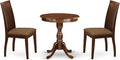 East West Furniture ESIP3-MAH-C 3 Piece Modern Dining Table Set Contains a by EastWestFurniture