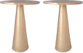 OBJET D'ART Small Round Gold End Tables, Vintage Metal Accent, Coctail and by ObjetDArt