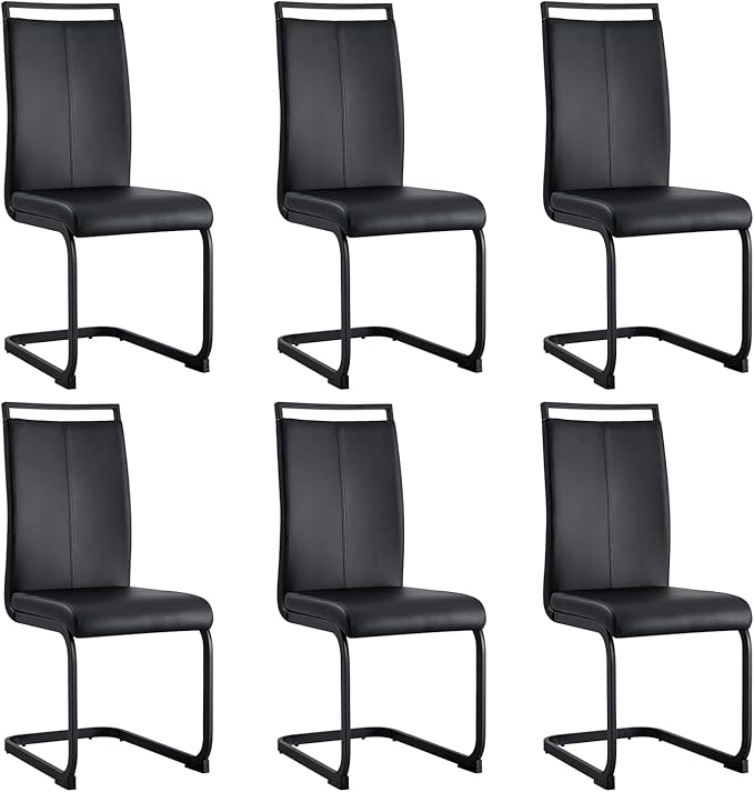 Modern Dining Chairs Set of 6, High Back Kitchen Chairs, Side Room Chair by Gopop