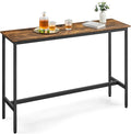 VASAGLE Bar Table, Narrow Long Kitchen Dining Table, Sturdy Metal Frame by VASAGLEbySONGMICSHOME