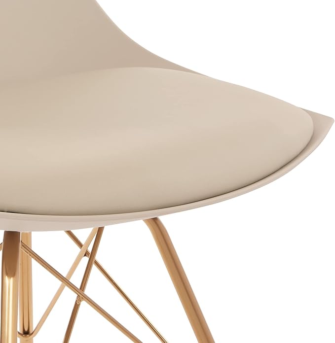 OSP Home Furnishings Oakley Mid-Century Modern Bucket Chair, Faux Leather - Image 7