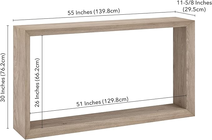 Henn&Hart 55'' Wooden Rectangular Console Table Entryway Table, Sofa Table - Image 3