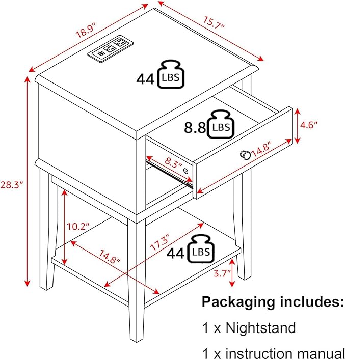 conifferism White Nightstand - Image 3