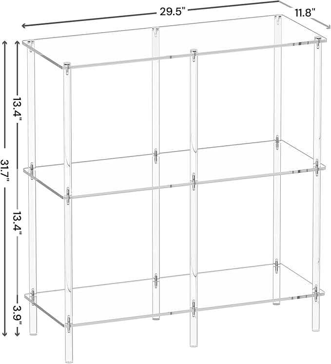 Acrylic Console Table, 29.5" Small Entryway Table - Image 3