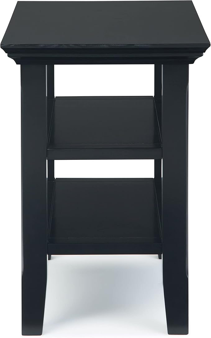 SIMPLIHOME Acadian 14-inch Wide Solid Wood Narrow End Table in Black, - Image 9