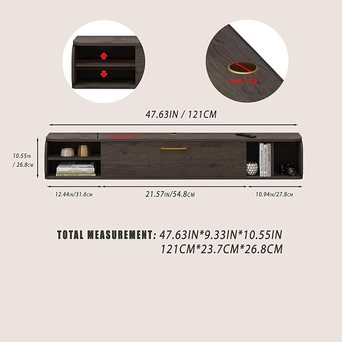 Floating TV Unit, Floating Shelves - Image 2