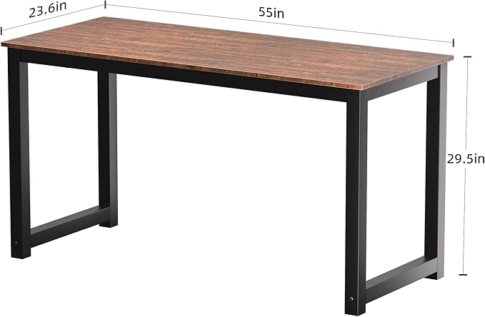 Decoholic 55 Inch Computer Desk, Home & Office PC Laptop Study Writing Table - Image 3