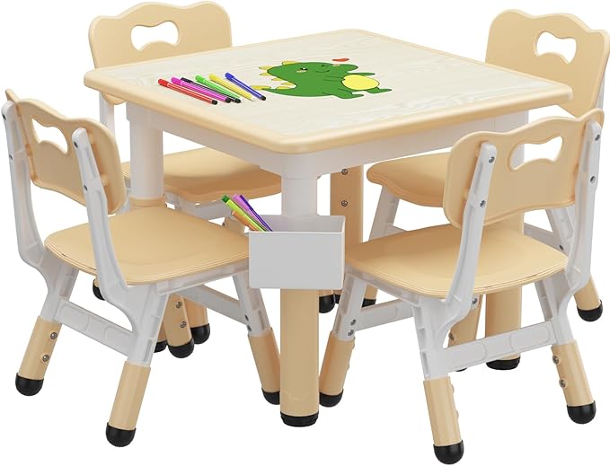 GarveeHome Toddler Table and 4 Chairs Set - Image 6