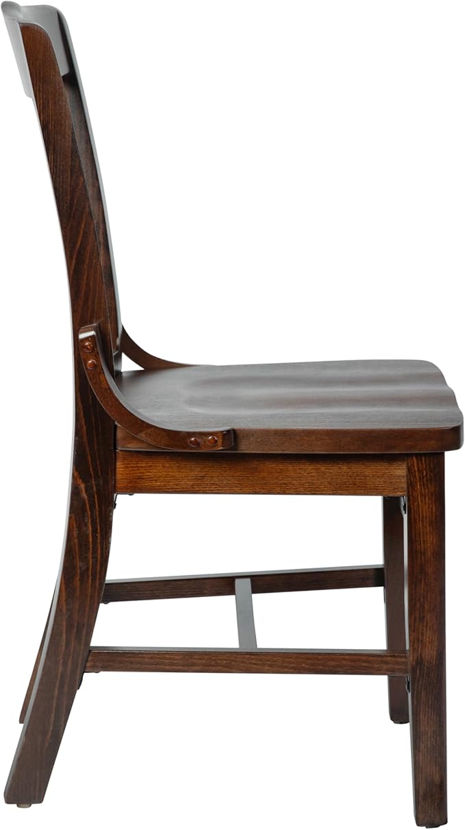 Flash Furniture Hercules Series School House Back Mahogany Wood Dining Chair - Image 9