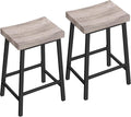 Bar Stools, Counter Height Bar Stools Set of 2, 23.7 Inch Saddle Stools by MAHANCRIS
