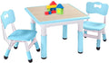 FUNLIO Kids Table and 2 Chairs Set, Height Adjustable Toddler Table and Chair by FUNLIO