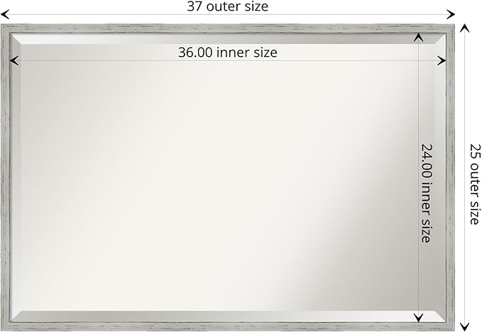 Amanti Art White Bathroom Mirror - Image 4