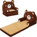 Kids Couch Comfy Foldable Kids Sofa to Lounger 2 in 1 Toddler Chair Plush Baby by Decalsweet
