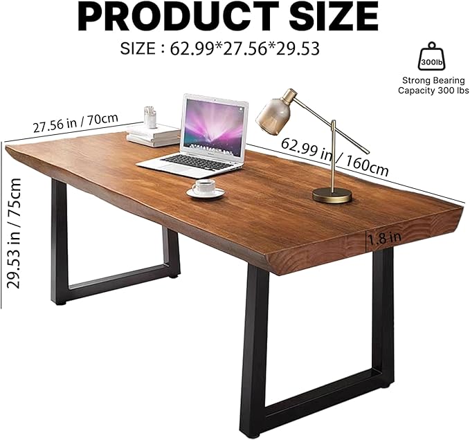 Modern Minimalist Solid Wood Office Desk - Image 2