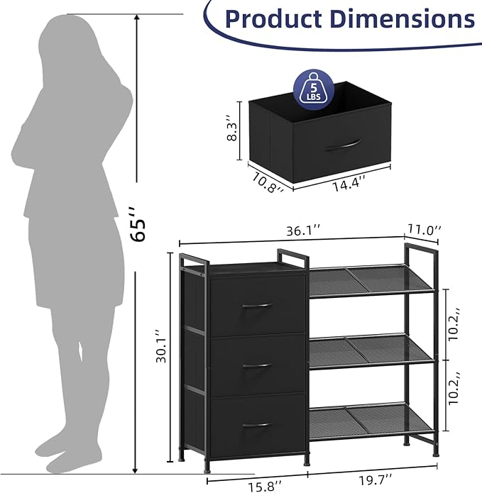 Somdot Shoe Rack, 3 Tier Shoe Organizer - Image 3