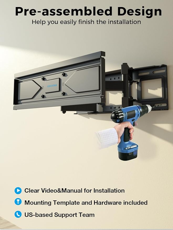UL Listed Full Motion TV Wall Mount - Image 5