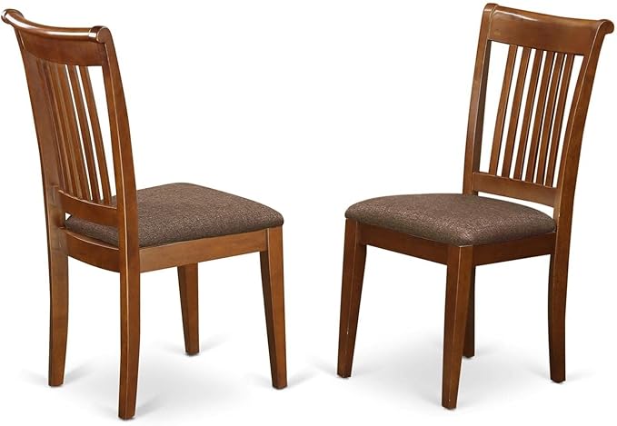 East West Furniture DLPO3-SBR-C 3 Piece Kitchen Table & Chairs Set Contains a - Image 3