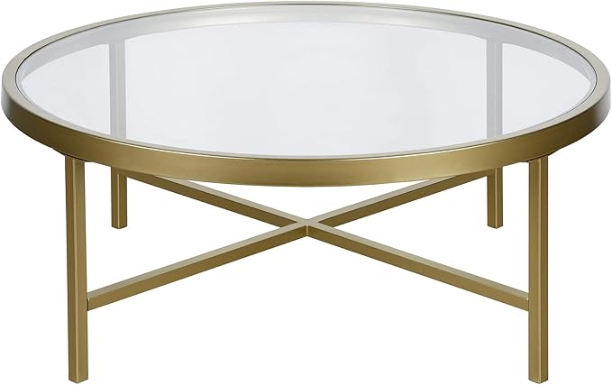 Henn&Hart 36" Wide Round Coffee Table by HennHart
