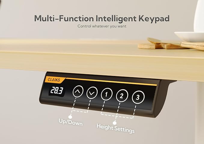 Claiks Electric Standing Desk, Adjustable Height Stand up Desk, 48x24 Inches - Image 9