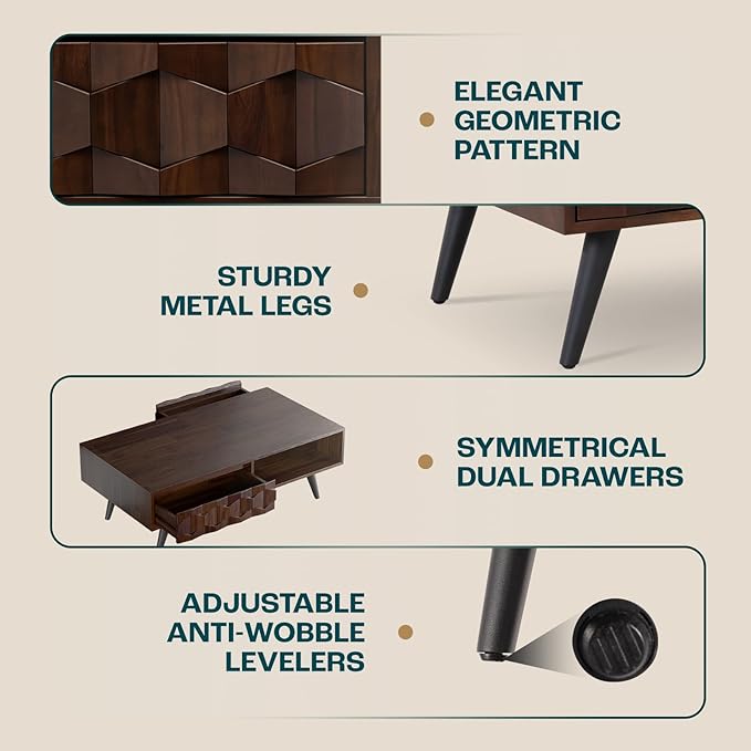 Bme Georgina Solid Wood Coffee Tables - Image 5