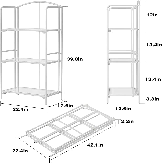 Crofy No Assembly Folding Bookshelf - Image 3