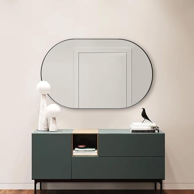 ANDY STAR Oval Bathroom Mirrors, 30x48’’ Double Vanity Mirror, Stainless Steel - Image 9