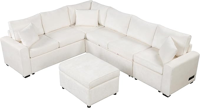 112" Luxurious Pull-out Sofa Bed Sleeper - Image 26