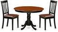 East West Furniture HLAN3-BCH-LC 3 Piece Dining Room Table Set Contains a Round by EastWestFurniture