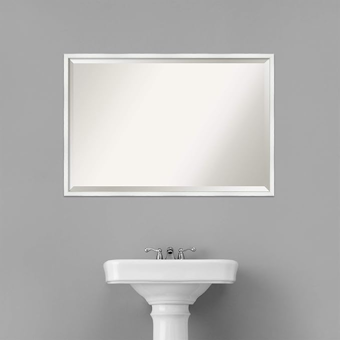 Amanti Art White Bathroom Mirror - Image 6