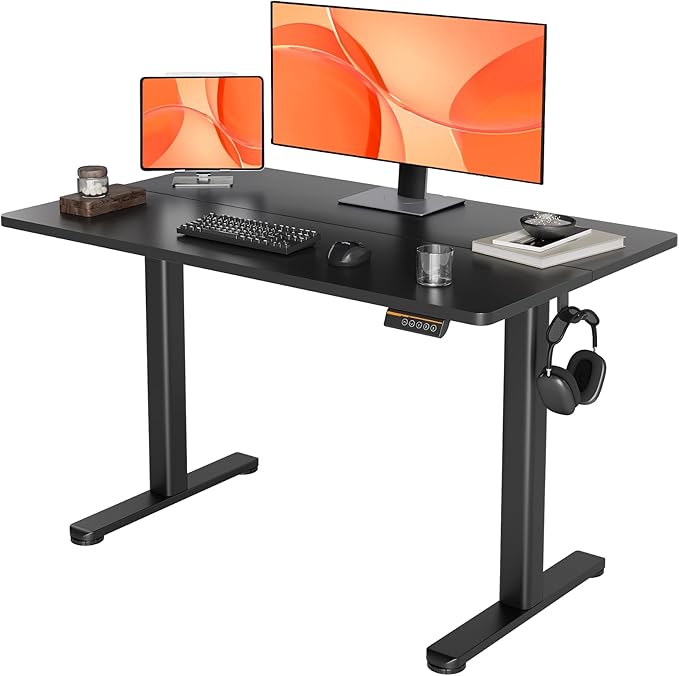 YDN Electric Standing Desk, Adjustable Height Stand up Desk, 48x24 Inches Sit by YDN
