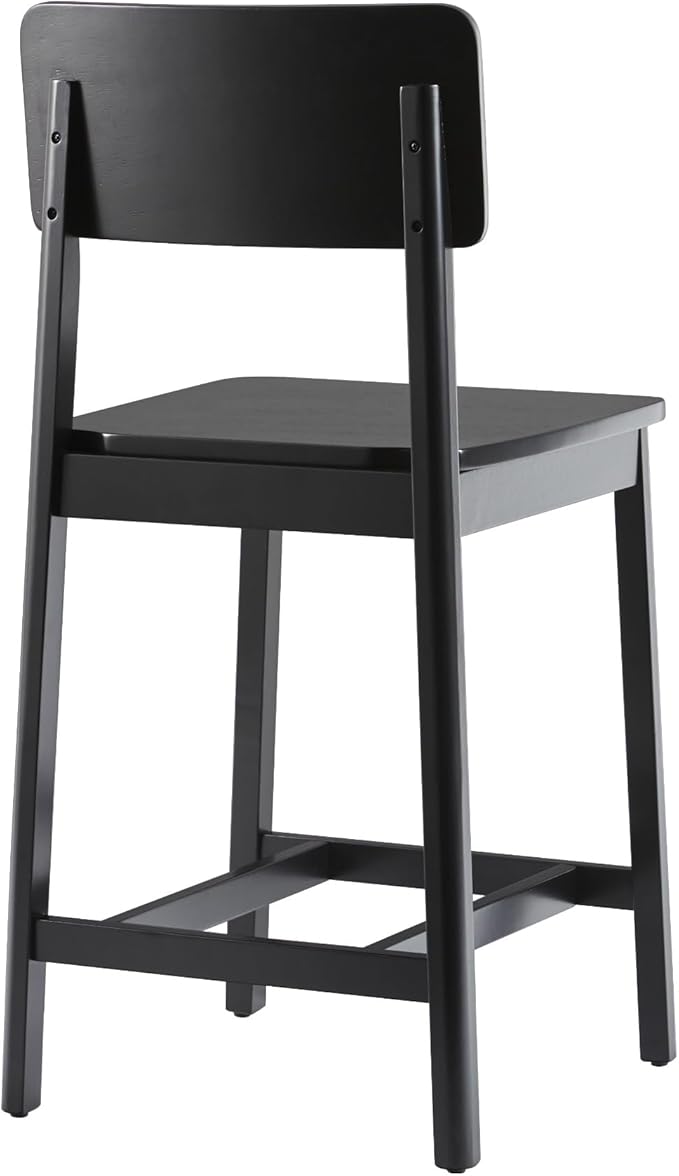 Walker Edison 2-Piece Minimalist Solid Wood Counter Stool - Image 6