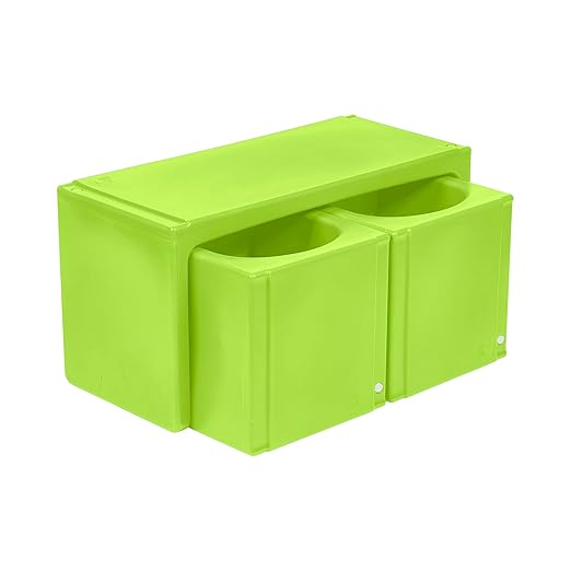 ECR4Kids Tri-Me Table and Cube Chair Set, Lime Green - Image 12