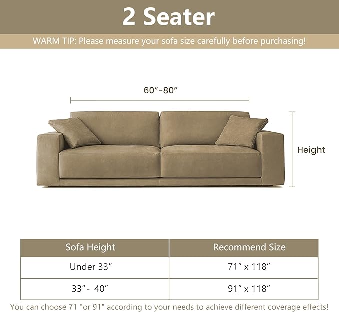 MYSKY HOME Couch Cover for Dogs, Washable Couch Covers, Sofa Covers for - Image 6